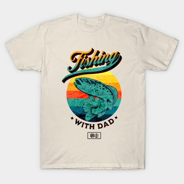 Fishing With Dad T-Shirt by Bananas T-Shirts